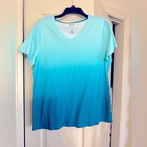 Croft & Barrow short sleeve ombré tee shirt! Size XXL